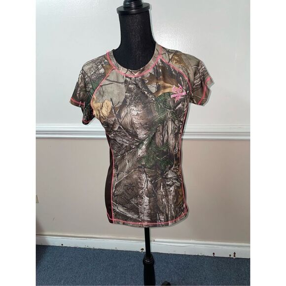Realtree Dri-More Tech Camo Short Sleeve Women’s Tee Size Small - Picture 1 of 7